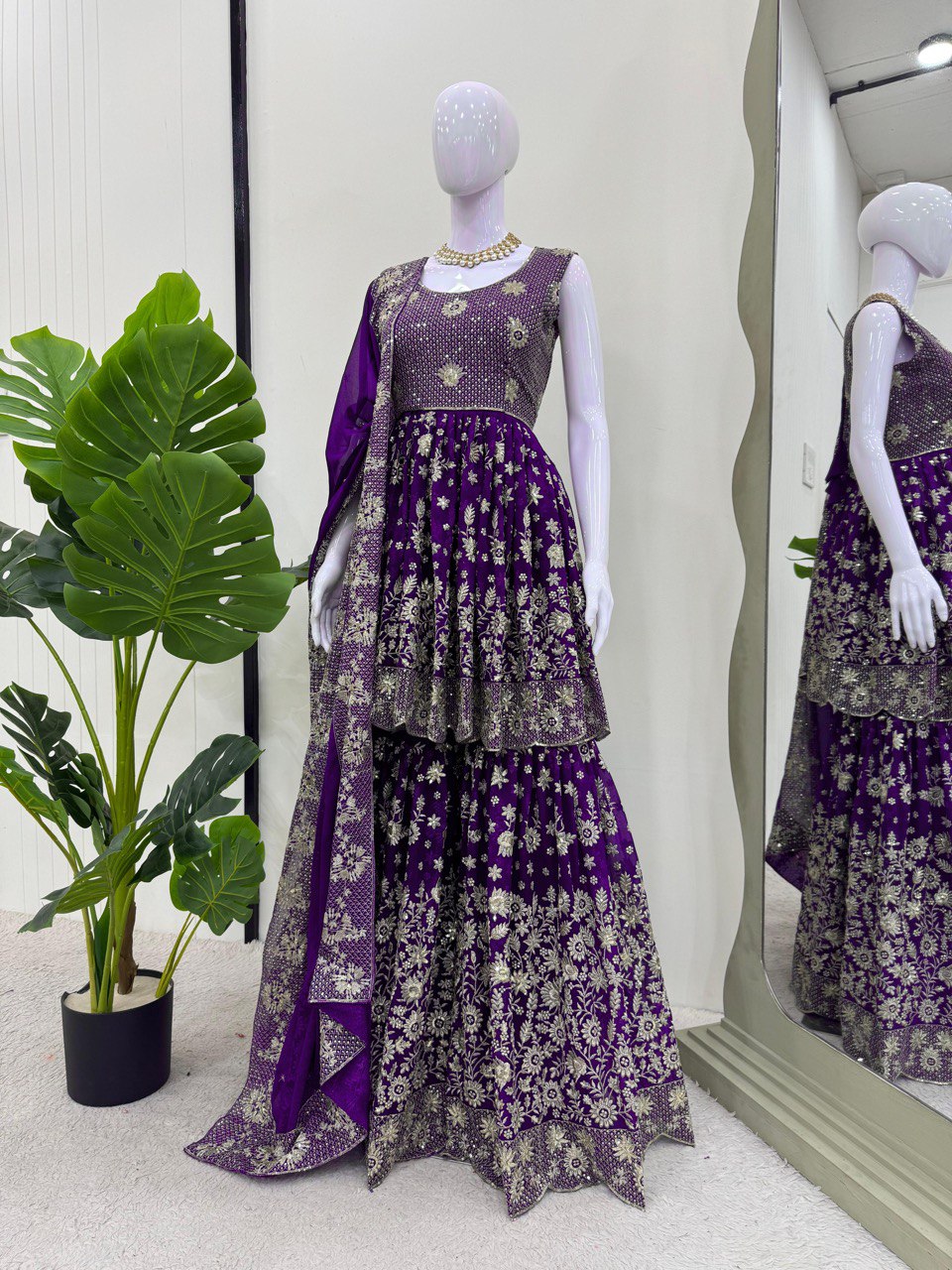 Purple Eid Special Elegant Sharara Set