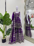 Purple Eid Special Elegant Sharara Set