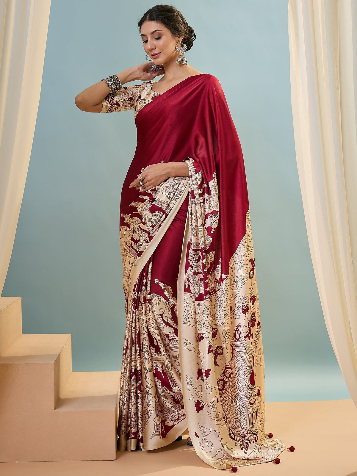 Riyana Classic Semi Modal Saree for Traditional Functions