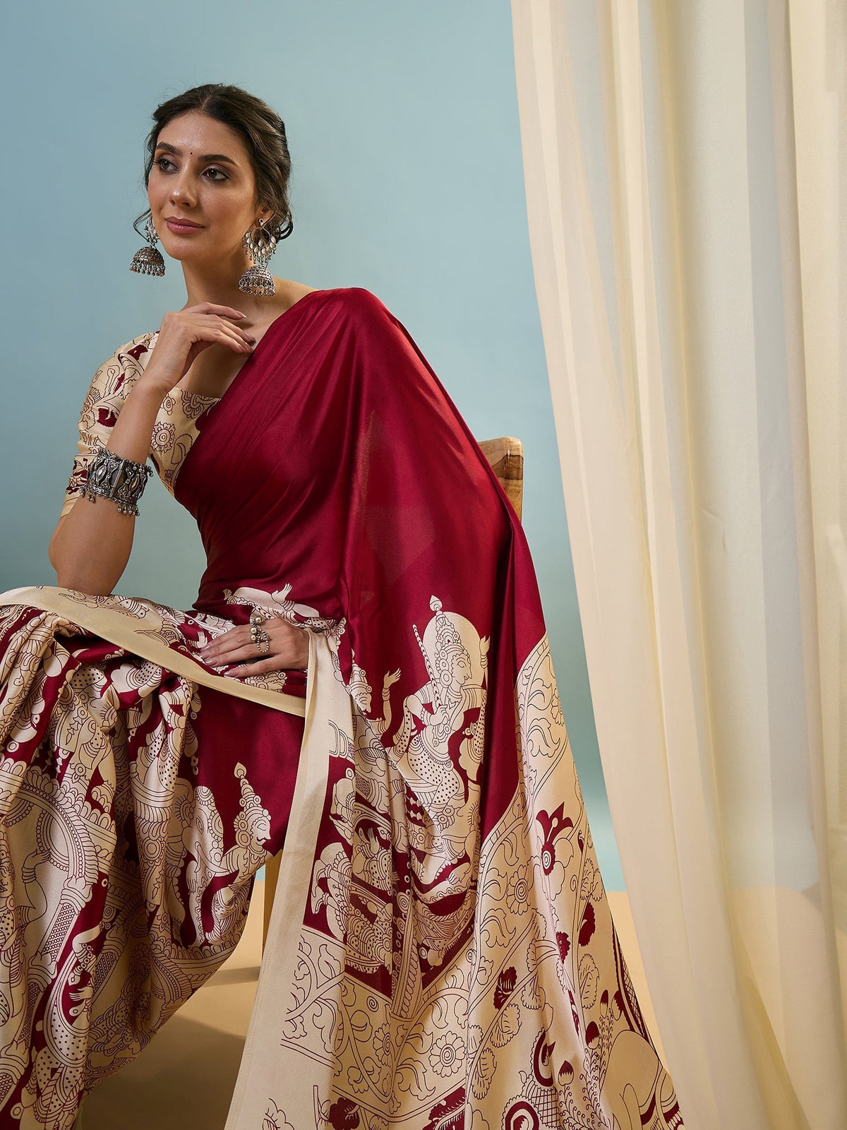 Riyana Classic Semi Modal Saree for Traditional Functions