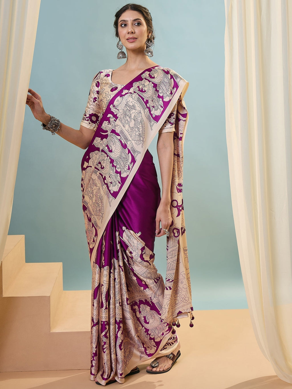 Riyana Classic Semi Modal Saree for Traditional Functions