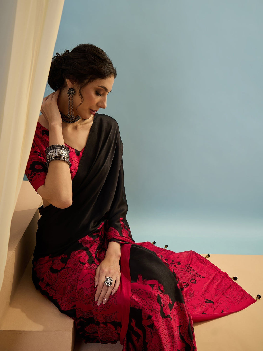 Riyana Classic Semi Modal Saree for Traditional Functions