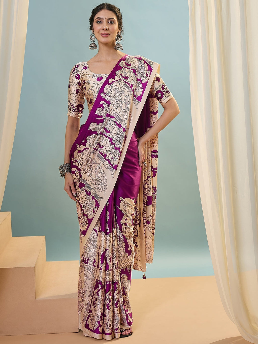 Riyana Classic Semi Modal Saree for Traditional Functions