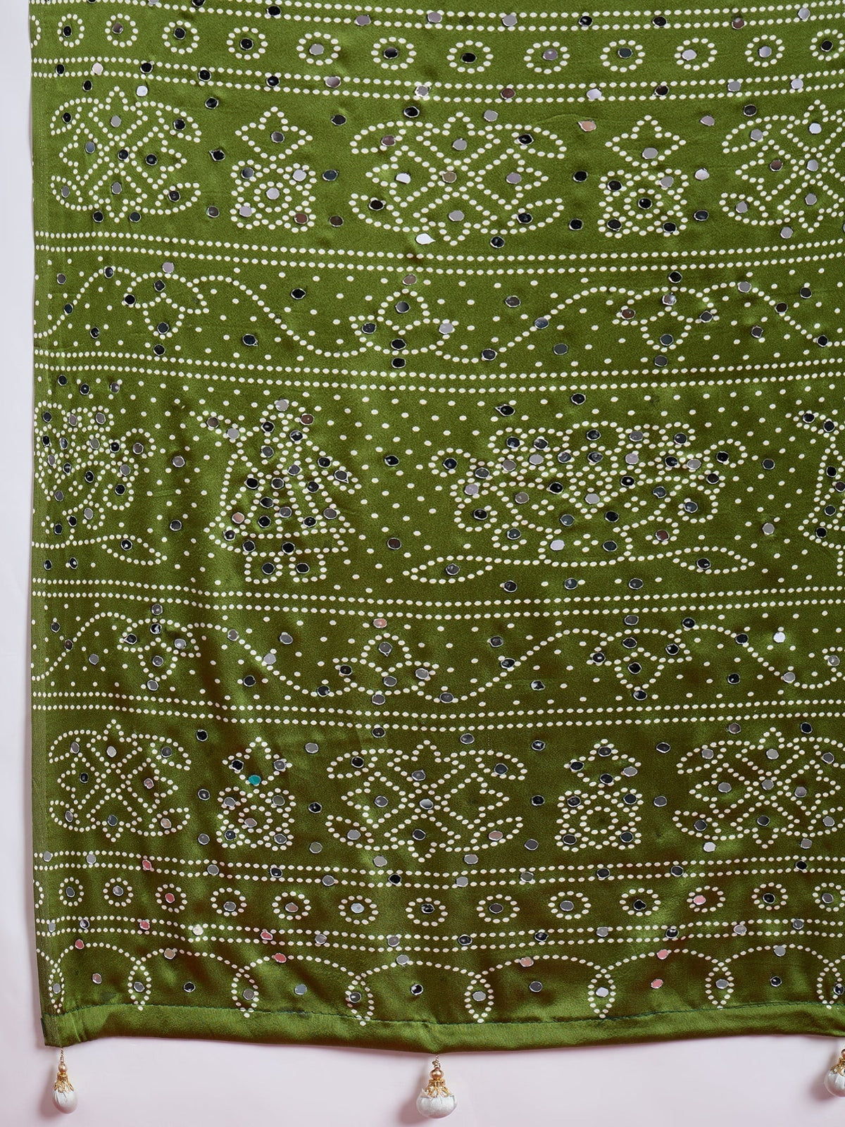 Ruhika Mirror Work Semi Modal Saree for Wedding & Party Wear