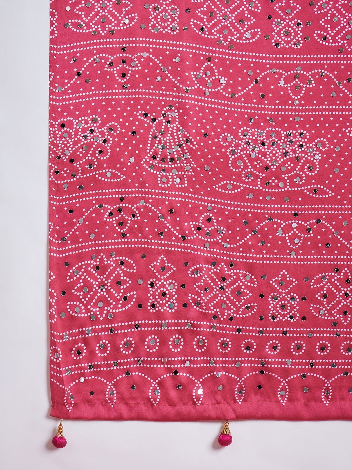 Ruhika Mirror Work Semi Modal Saree for Wedding & Party Wear