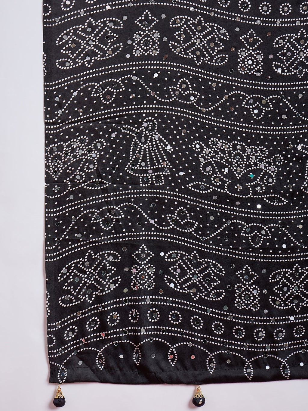 Ruhika Mirror Work Semi Modal Saree for Wedding & Party Wear