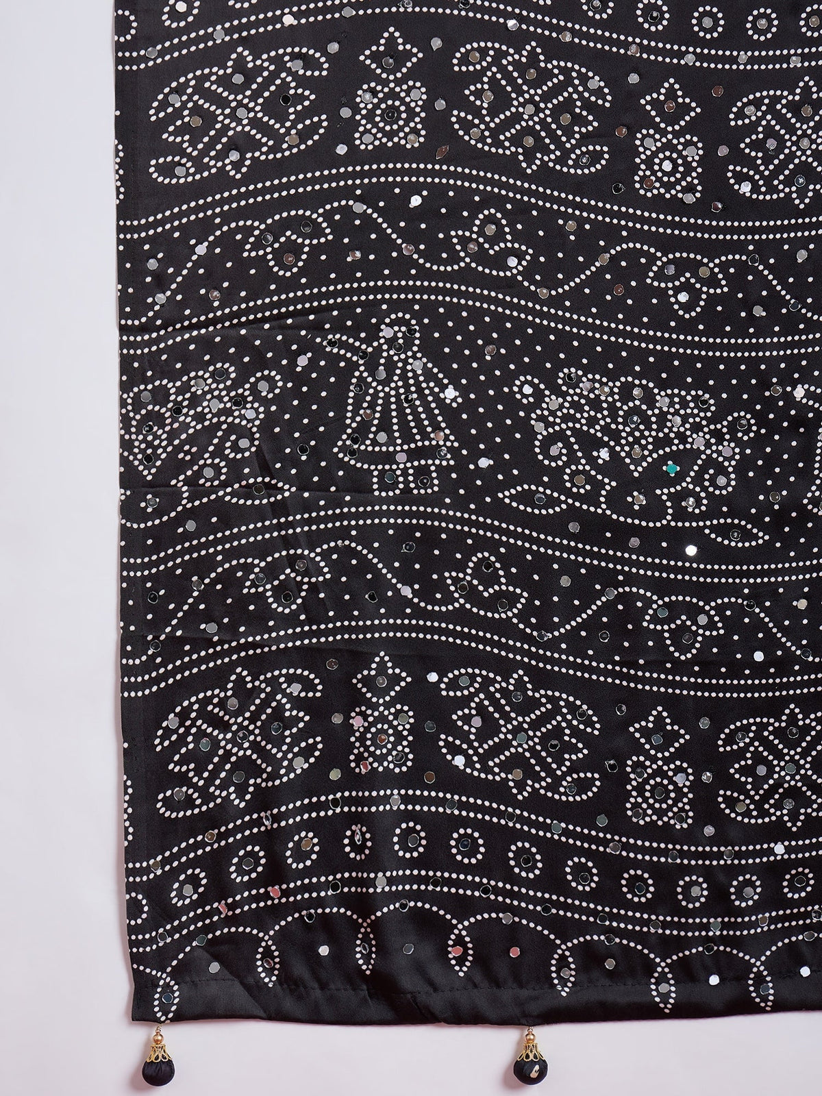 Ruhika Mirror Work Semi Modal Saree for Wedding & Party Wear