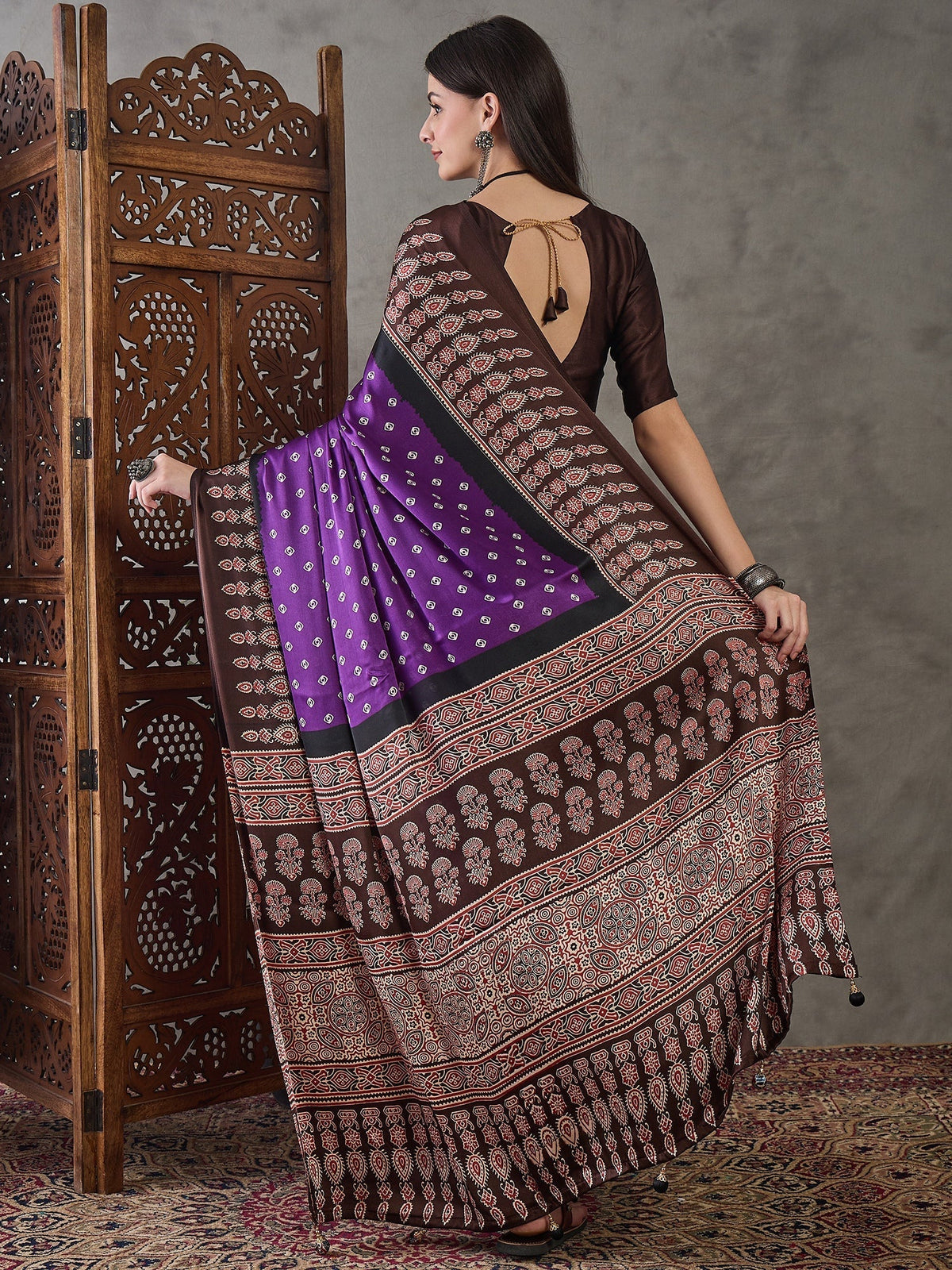 Samyra Lightweight Semi Modal Saree for Festive Occasions