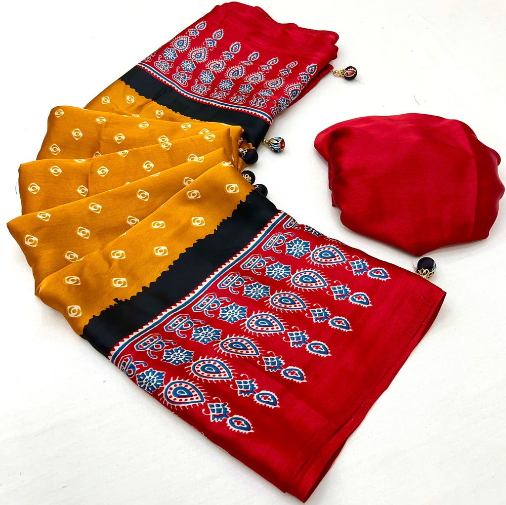 Samyra Lightweight Semi Modal Saree for Festive Occasions