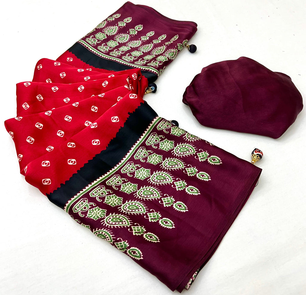 Samyra Lightweight Semi Modal Saree for Festive Occasions
