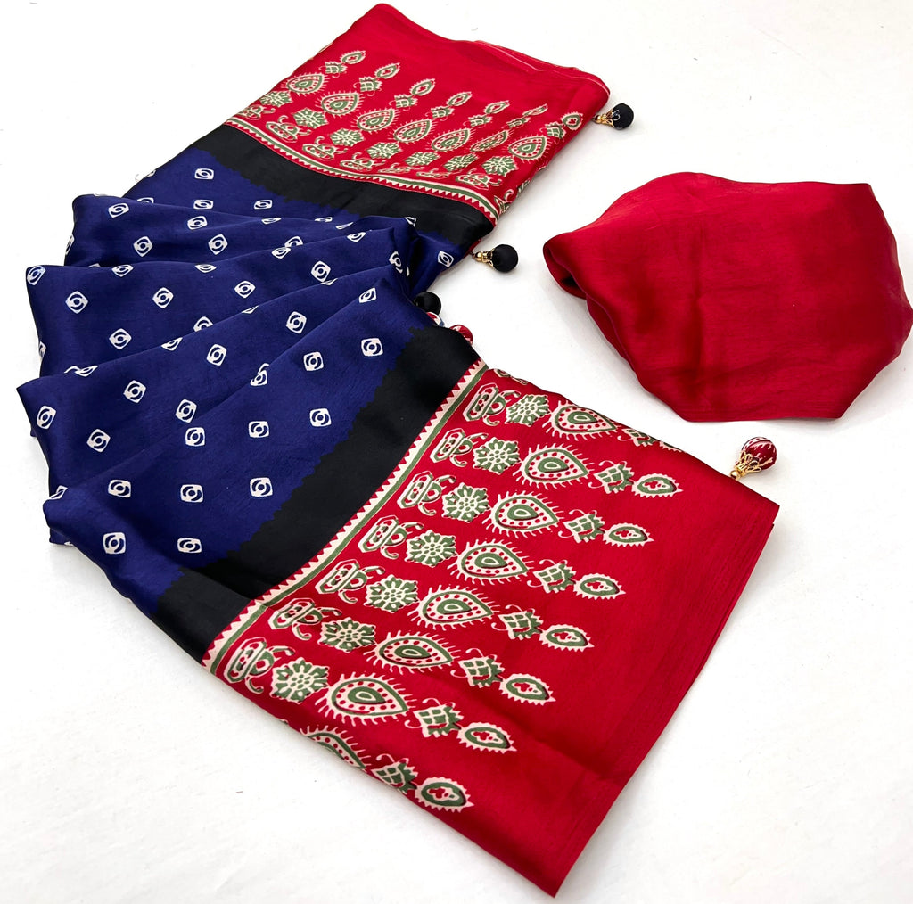Samyra Lightweight Semi Modal Saree for Festive Occasions