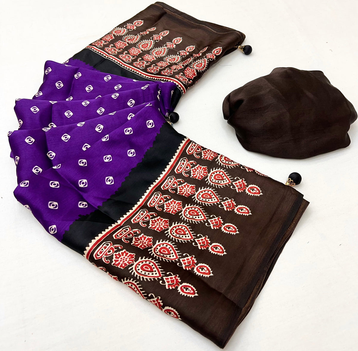 Samyra Lightweight Semi Modal Saree for Festive Occasions