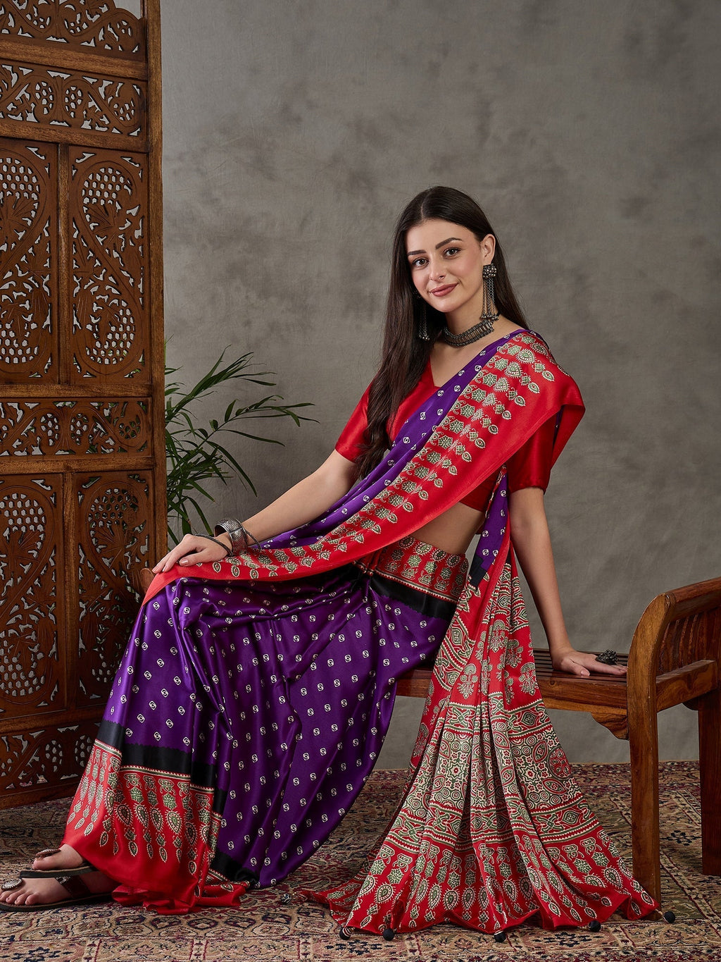 Samyra Lightweight Semi Modal Saree for Festive Occasions