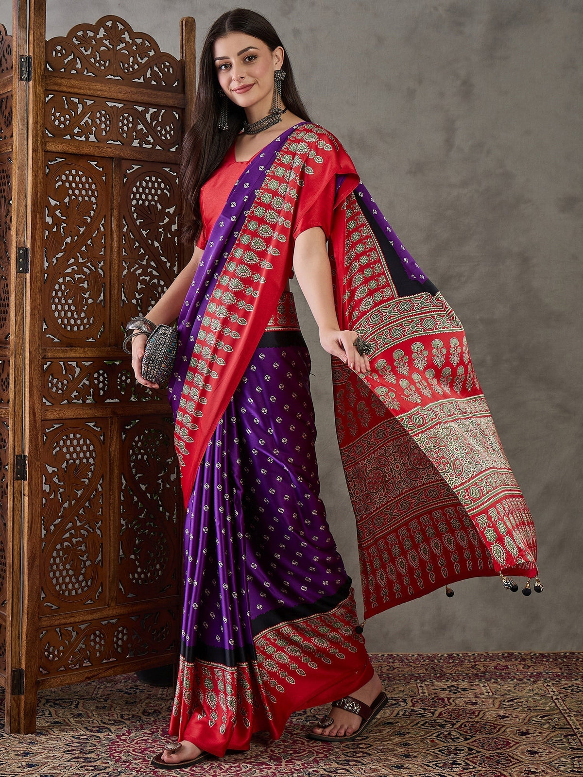 Samyra Lightweight Semi Modal Saree for Festive Occasions