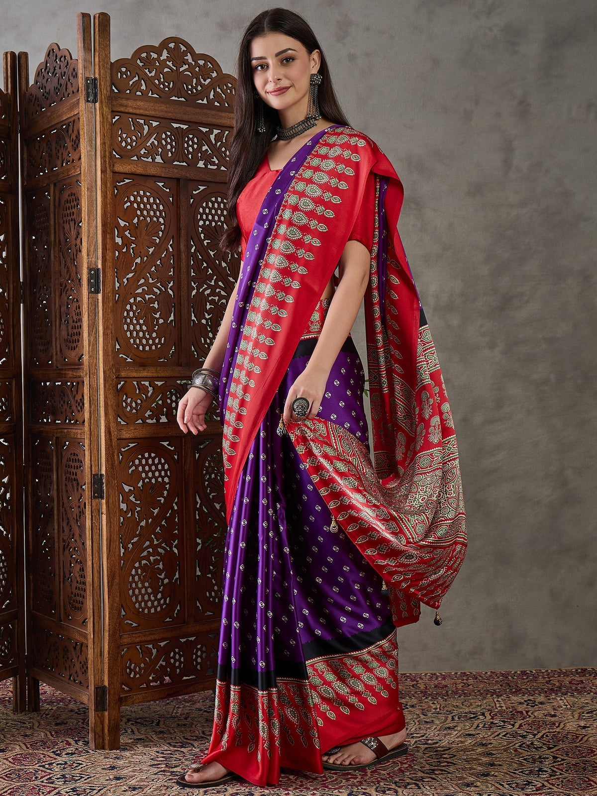 Samyra Lightweight Semi Modal Saree for Festive Occasions