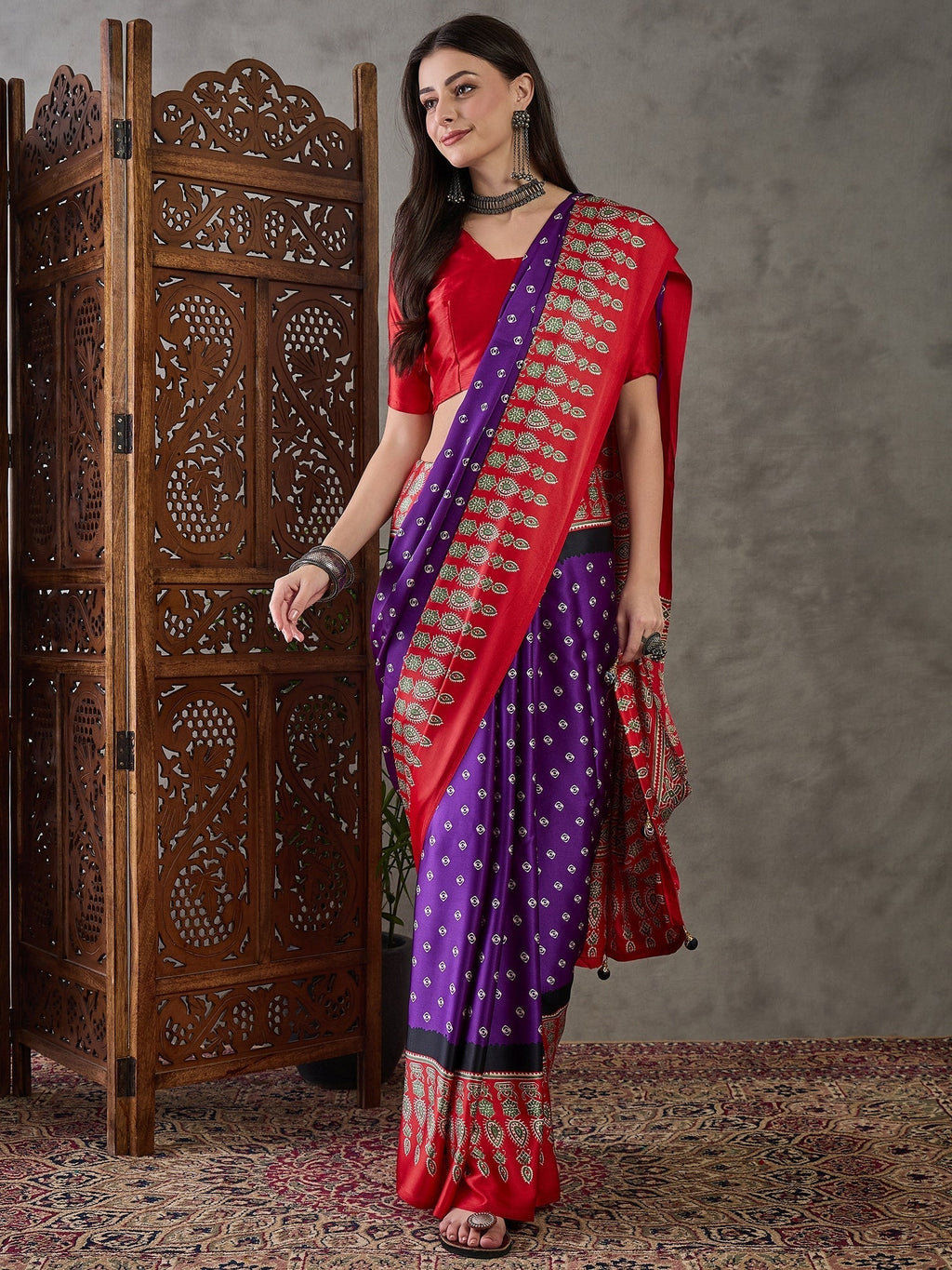 Samyra Lightweight Semi Modal Saree for Festive Occasions