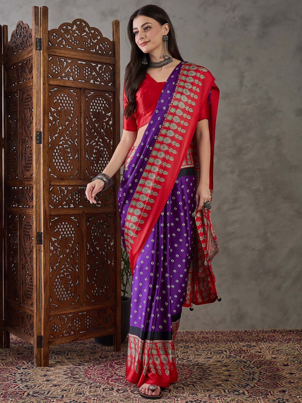 Samyra Lightweight Semi Modal Saree for Festive Occasions