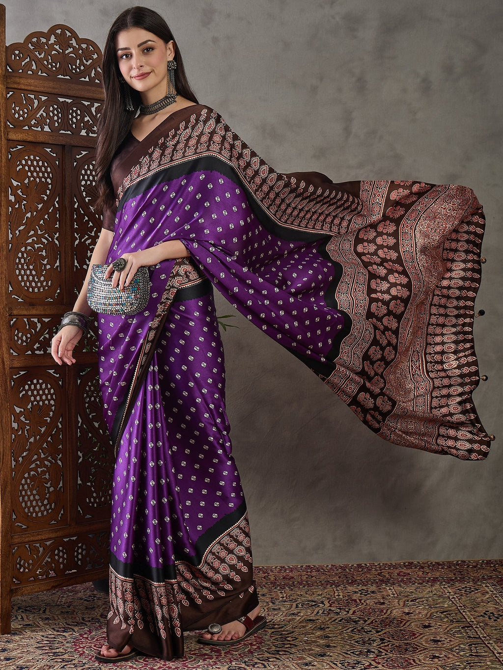 Samyra Lightweight Semi Modal Saree for Festive Occasions