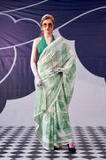 Satin Silk Floral Printed Saree