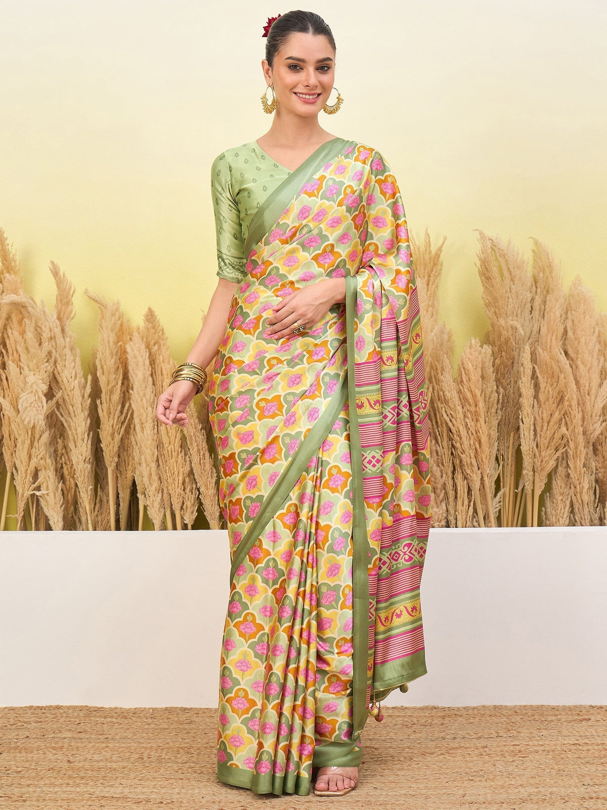 Tanirika Stylish Semi Modal Saree for Party & Festive Wear