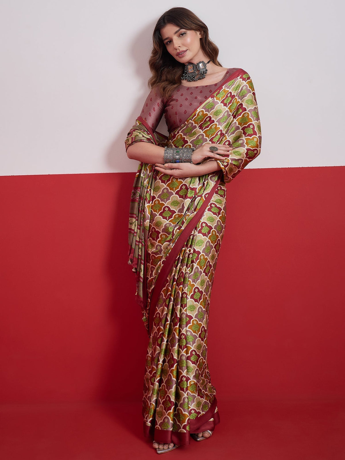 Tanirika Stylish Semi Modal Saree for Party & Festive Wear