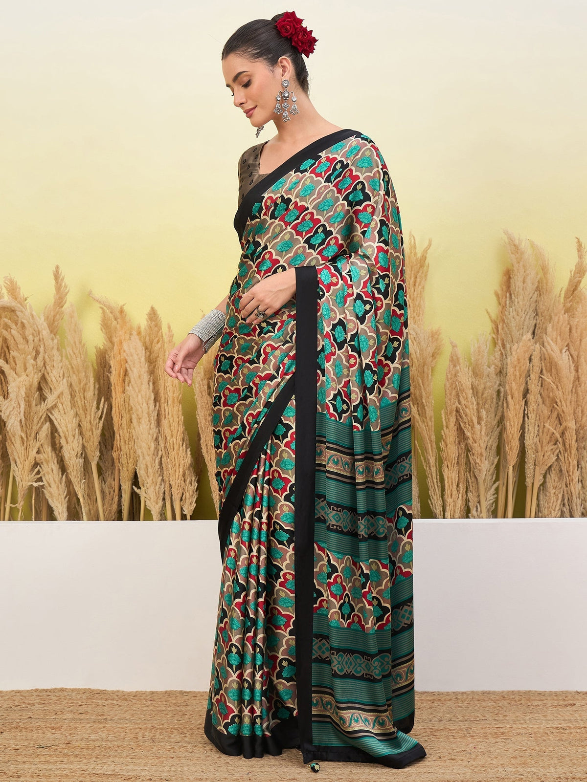Tanirika Stylish Semi Modal Saree for Party & Festive Wear