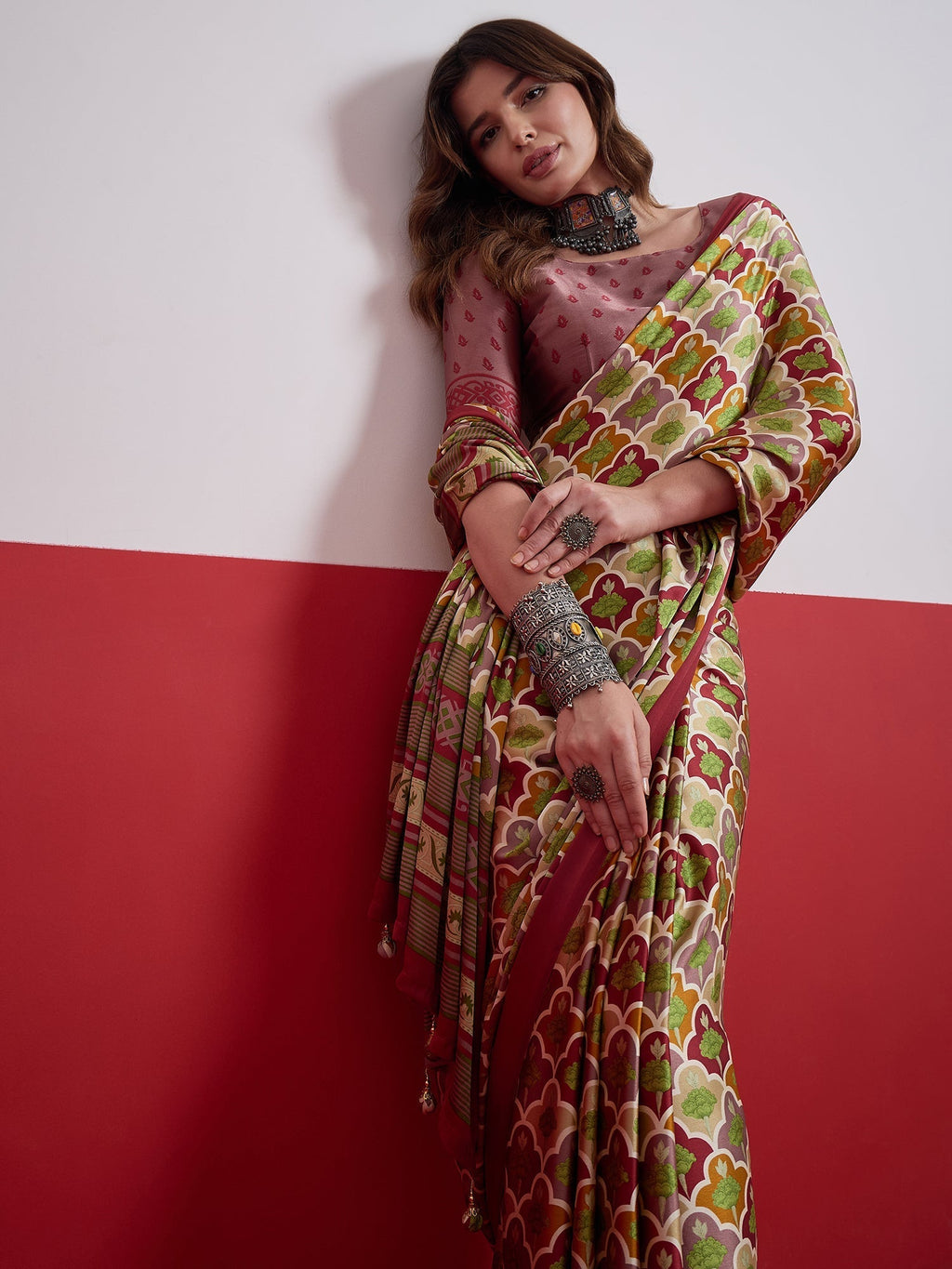 Tanirika Stylish Semi Modal Saree for Party & Festive Wear