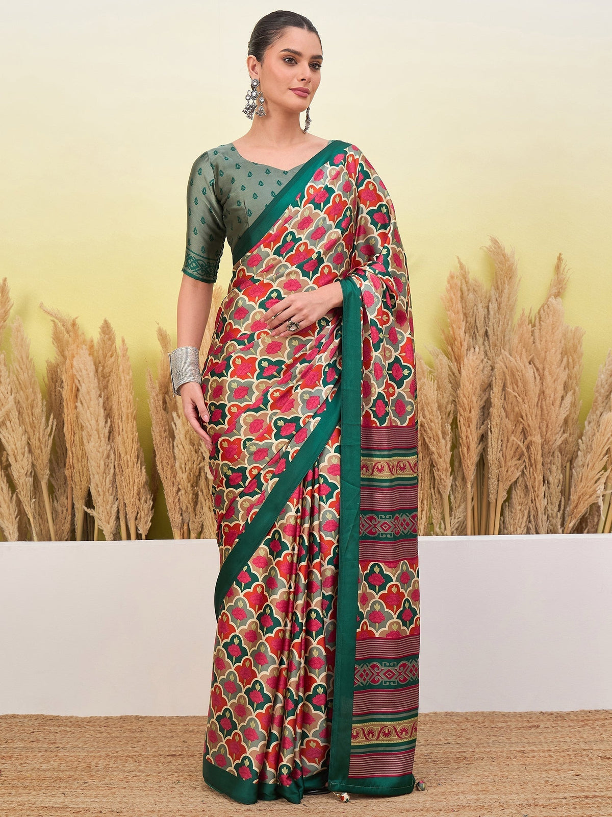 Tanirika Stylish Semi Modal Saree for Party & Festive Wear
