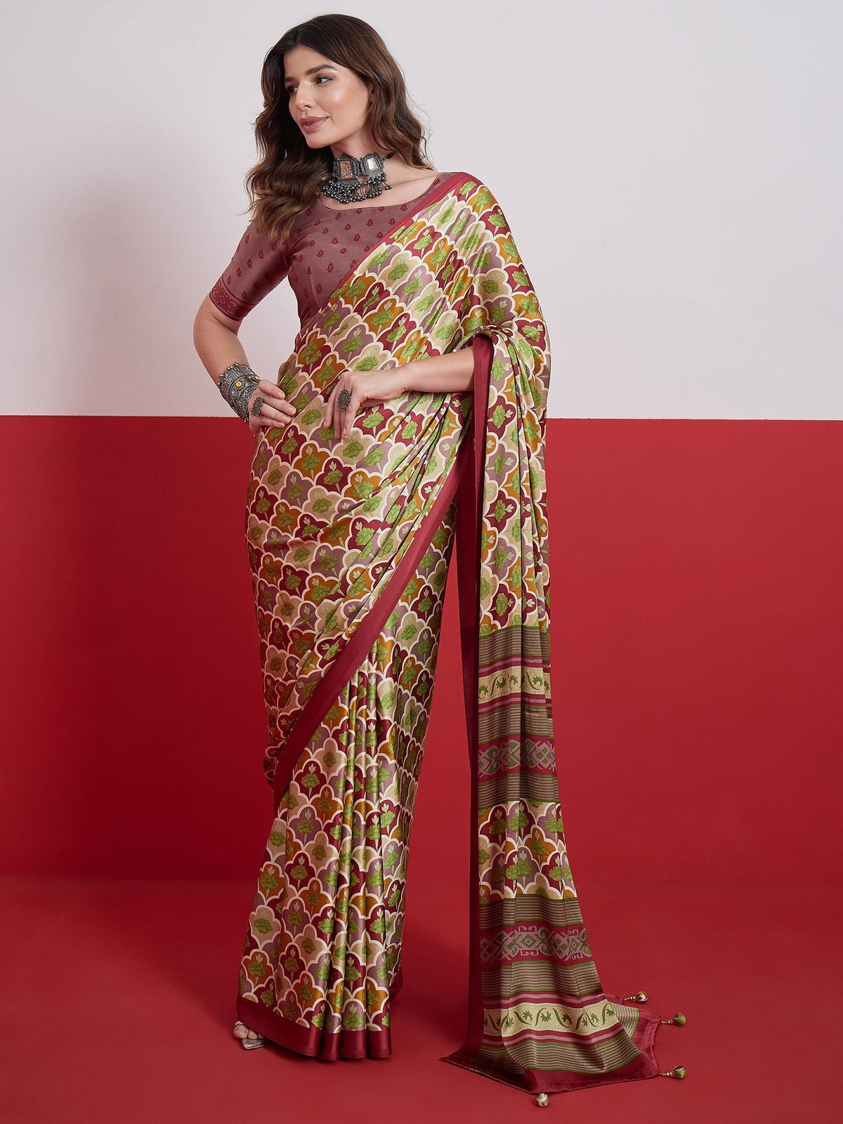 Tanirika Stylish Semi Modal Saree for Party & Festive Wear