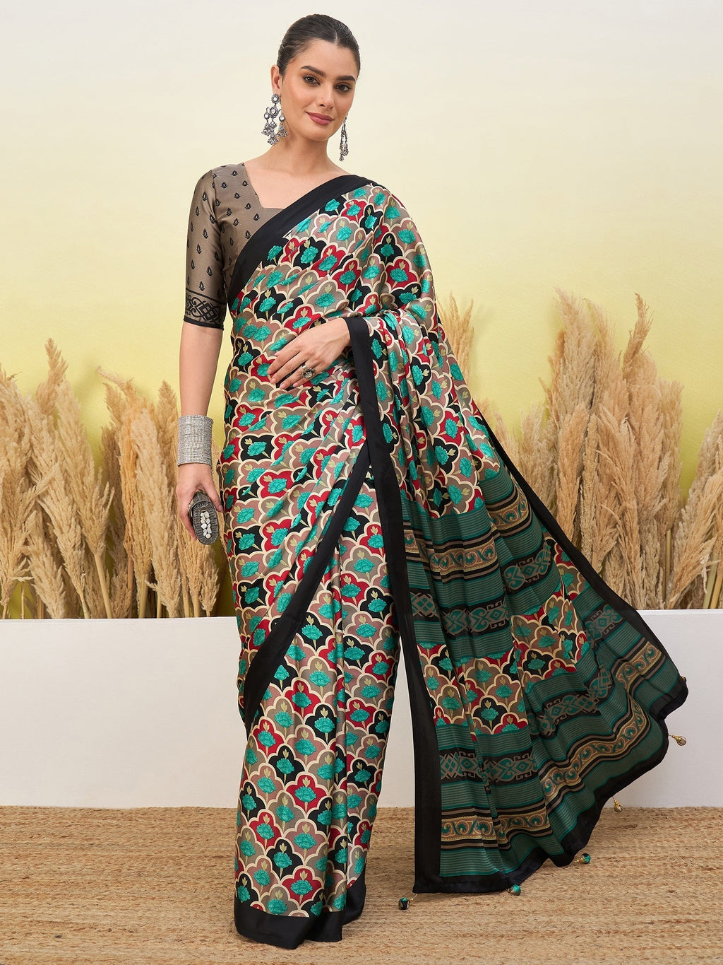 Tanirika Stylish Semi Modal Saree for Party & Festive Wear