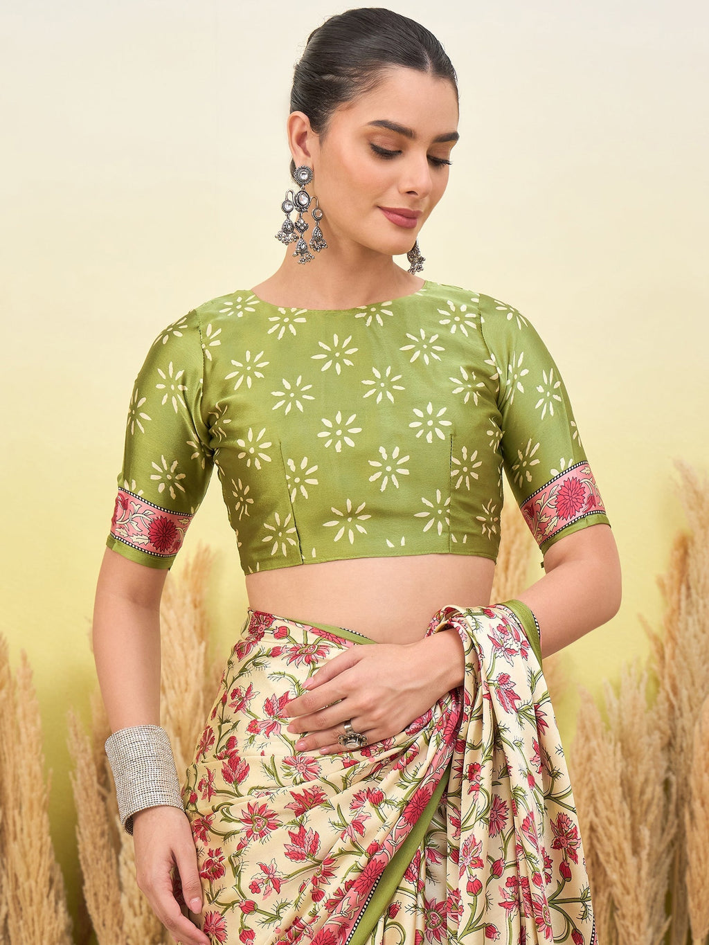 Vedanshi Classic Semi Modal Saree for Traditional Functions