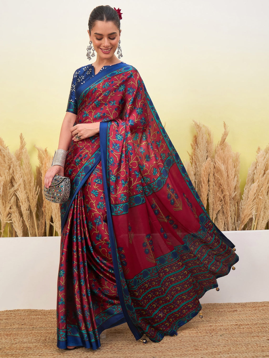 Vedanshi Classic Semi Modal Saree for Traditional Functions