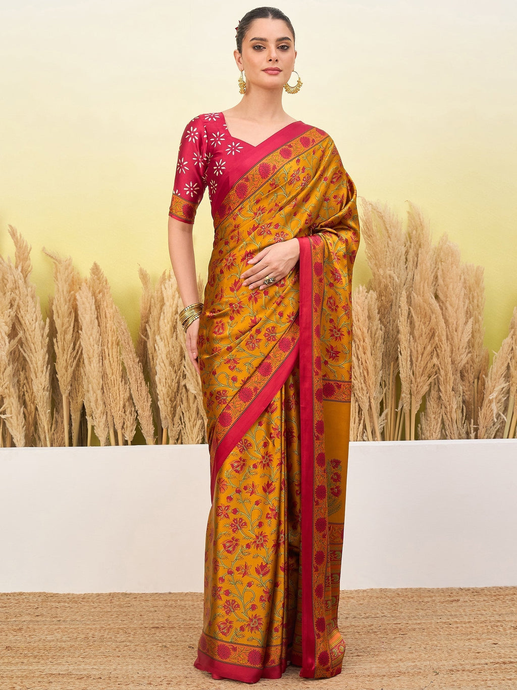 Vedanshi Classic Semi Modal Saree for Traditional Functions