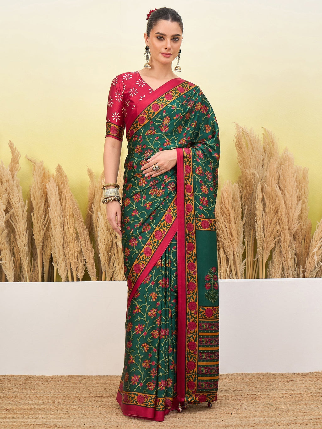 Vedanshi Classic Semi Modal Saree for Traditional Functions