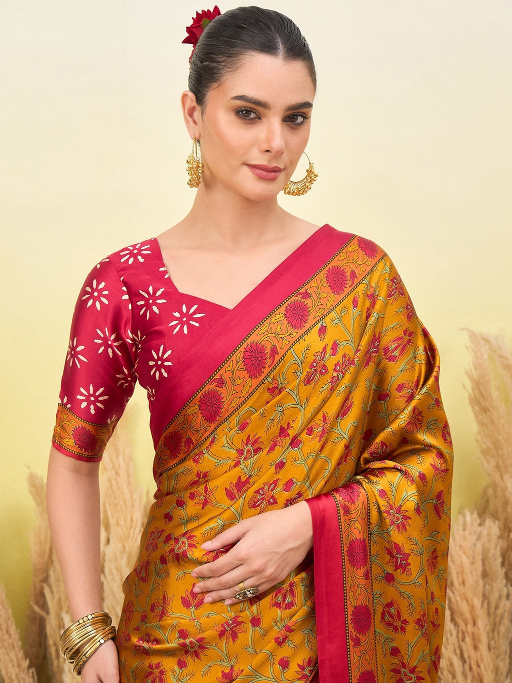 Vedanshi Classic Semi Modal Saree for Traditional Functions