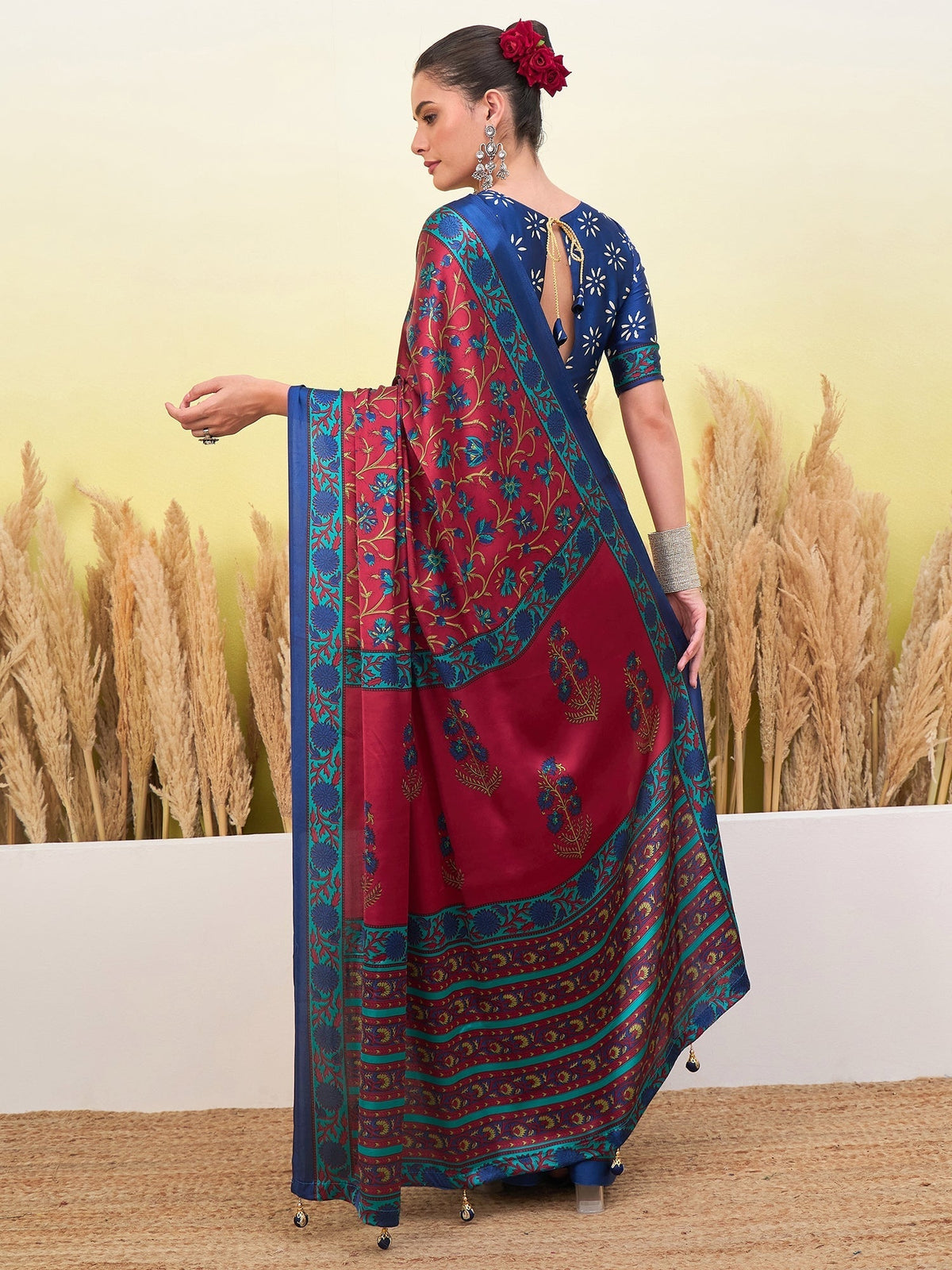 Vedanshi Classic Semi Modal Saree for Traditional Functions