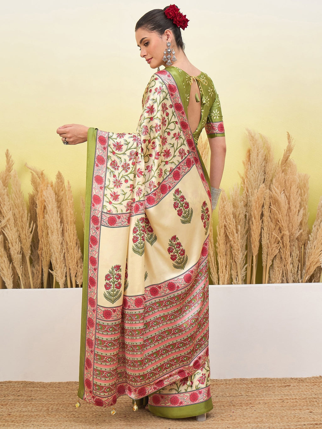 Vedanshi Classic Semi Modal Saree for Traditional Functions