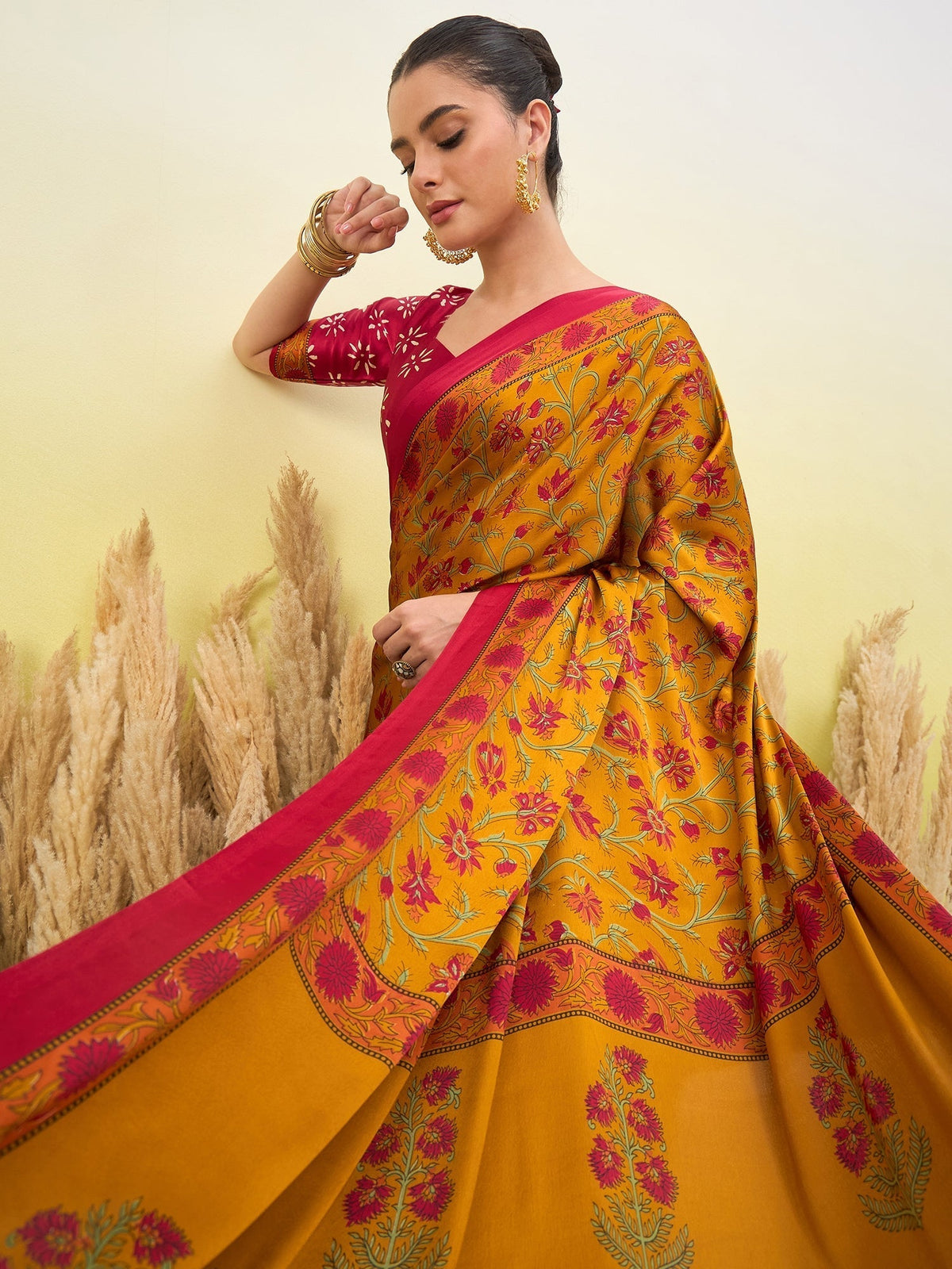 Vedanshi Classic Semi Modal Saree for Traditional Functions
