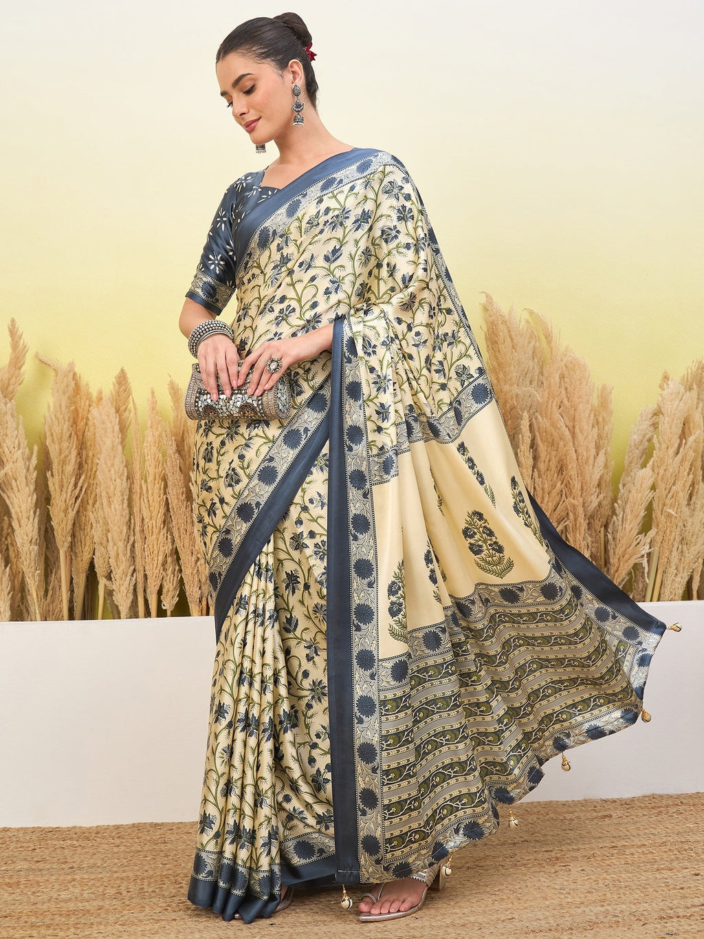 Vedanshi Classic Semi Modal Saree for Traditional Functions