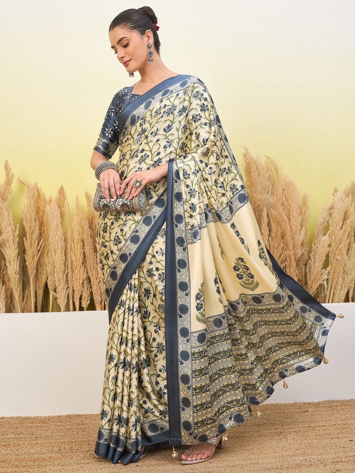 Vedanshi Classic Semi Modal Saree for Traditional Functions