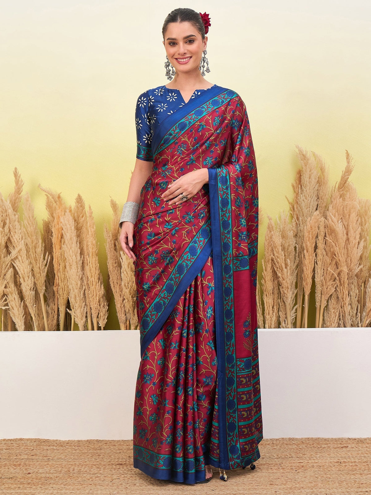 Vedanshi Classic Semi Modal Saree for Traditional Functions
