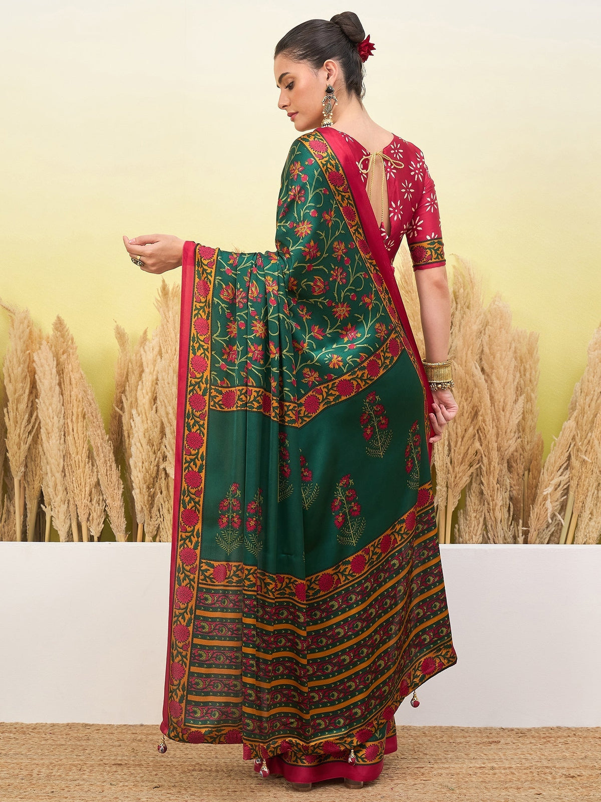 Vedanshi Classic Semi Modal Saree for Traditional Functions