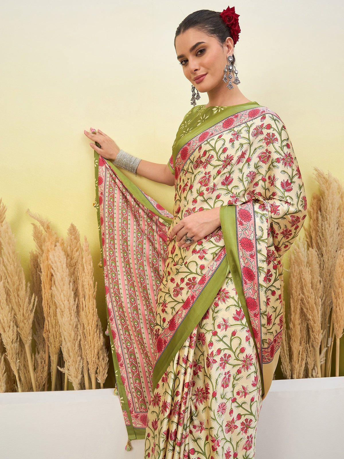 Vedanshi Classic Semi Modal Saree for Traditional Functions