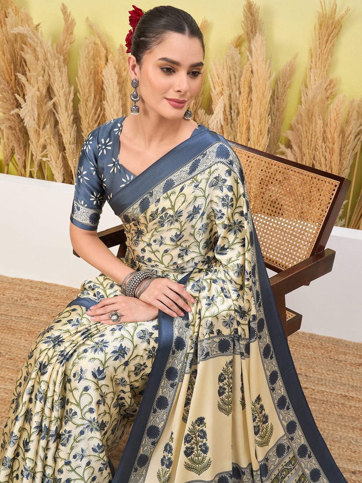 Vedanshi Classic Semi Modal Saree for Traditional Functions