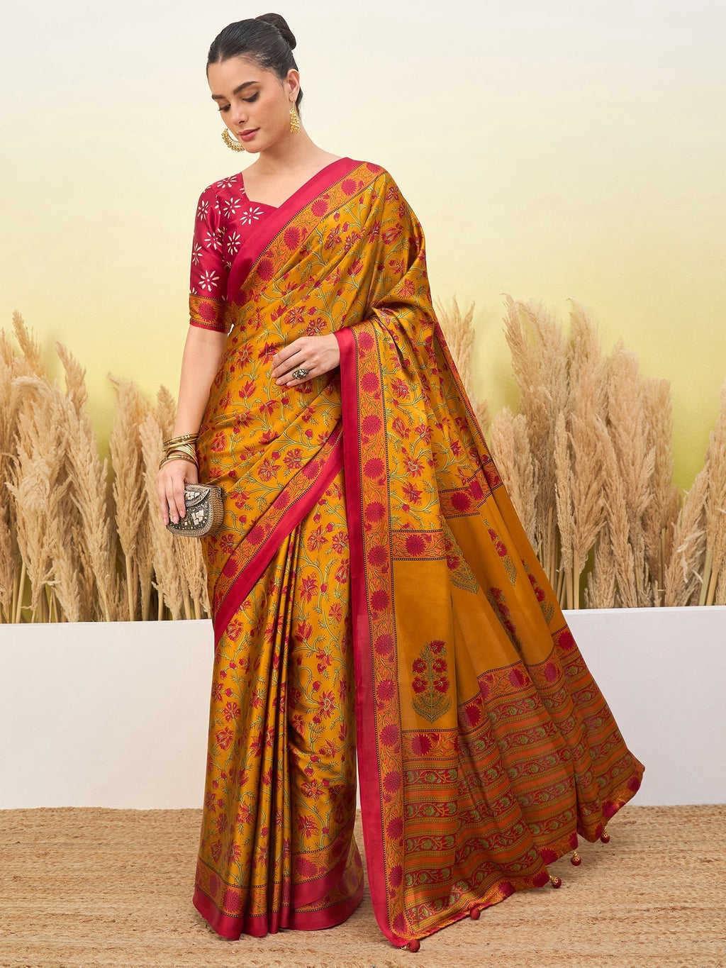 Vedanshi Classic Semi Modal Saree for Traditional Functions