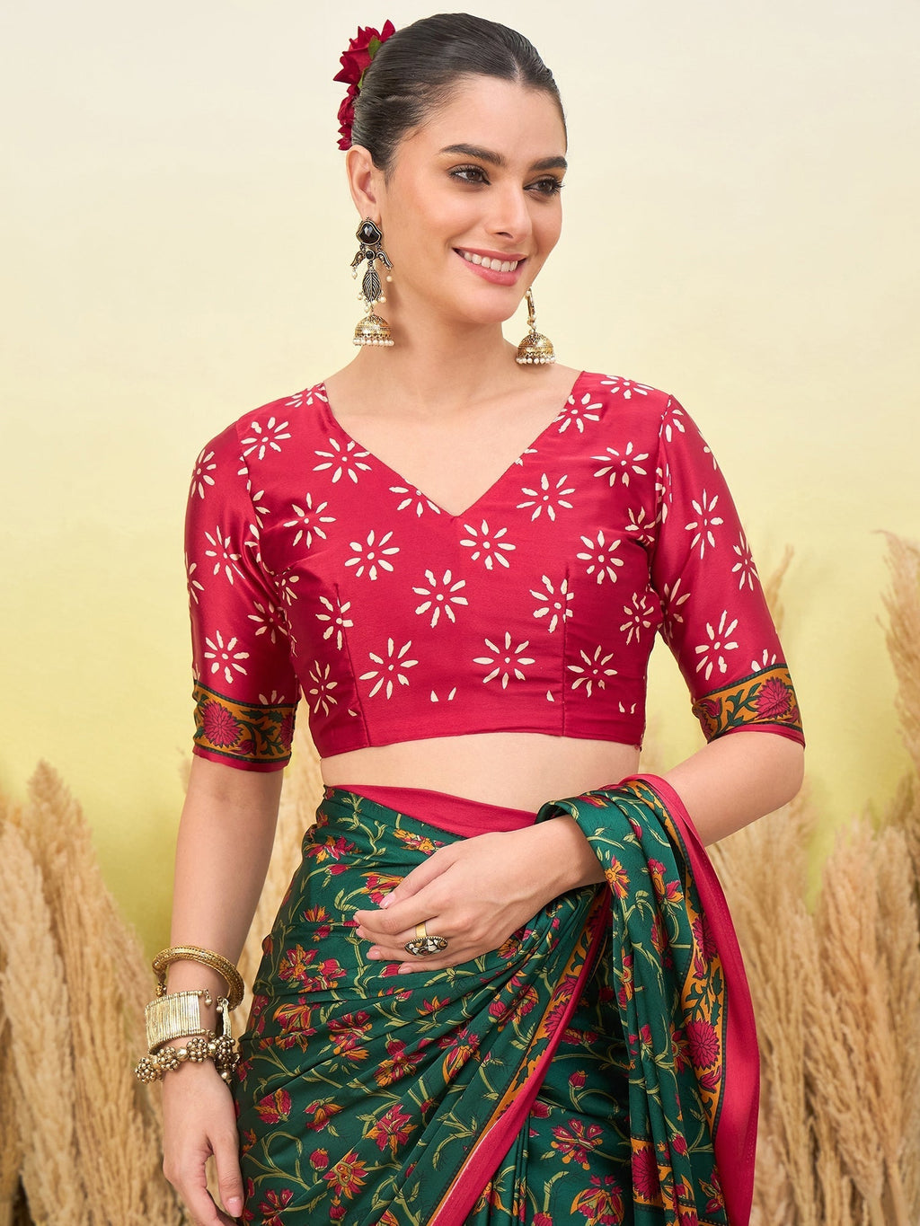 Vedanshi Classic Semi Modal Saree for Traditional Functions
