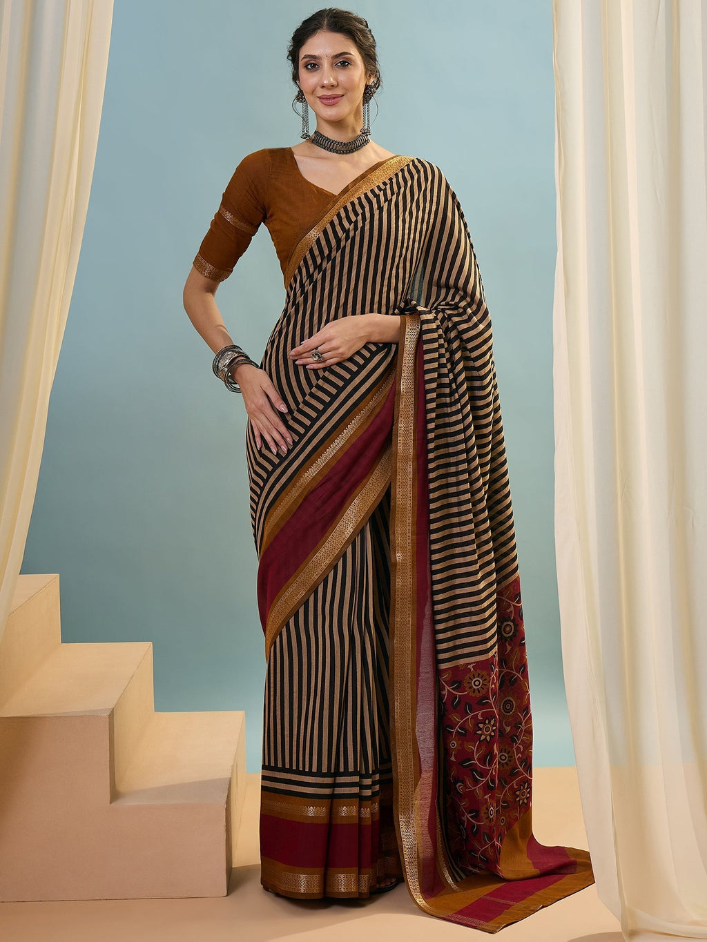 Vyanika Comfortable PV Cotton Saree for Daily & Festive Wear