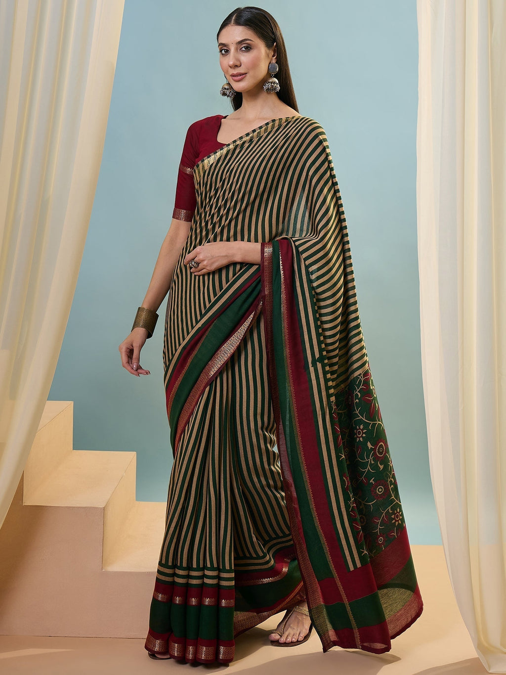 Vyanika Comfortable PV Cotton Saree for Daily & Festive Wear