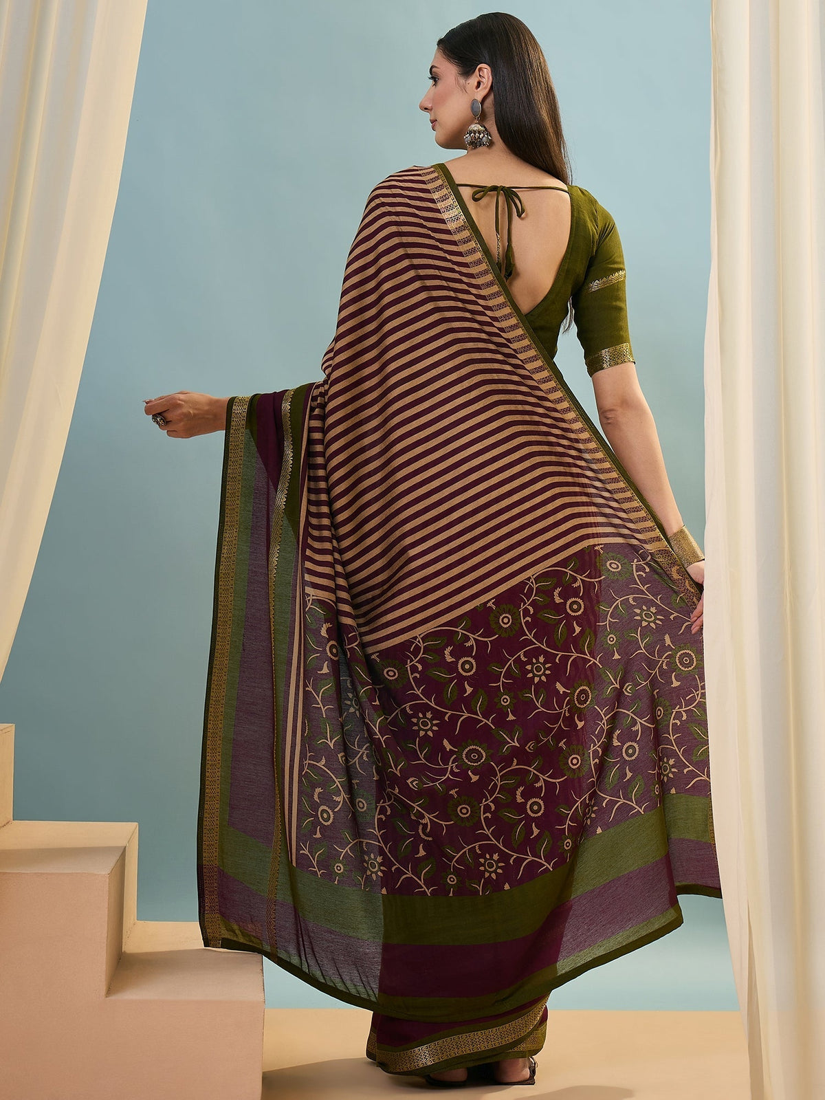 Vyanika Comfortable PV Cotton Saree for Daily & Festive Wear
