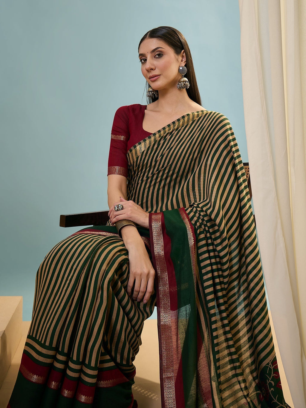 Vyanika Comfortable PV Cotton Saree for Daily & Festive Wear